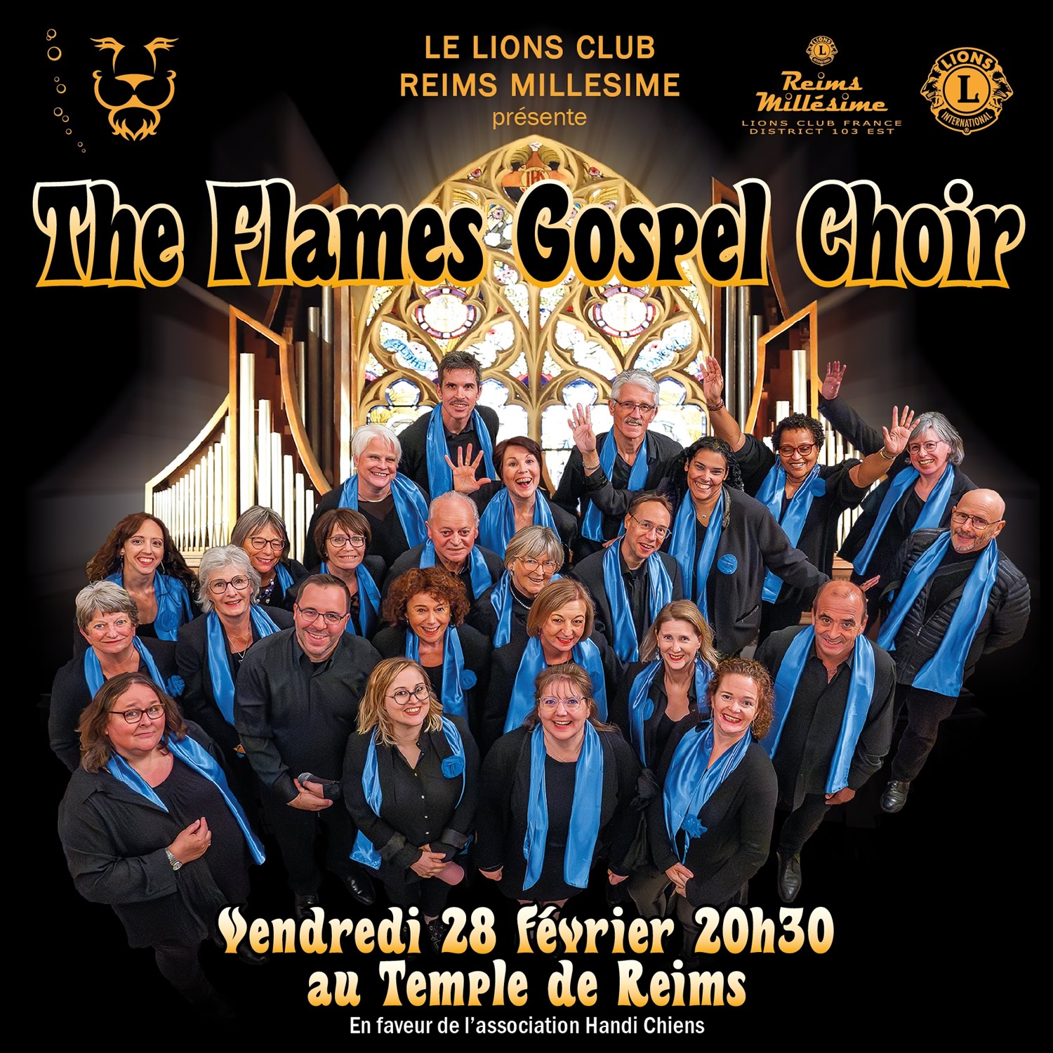 Concert Gospel le 28 février 2025 à 20h30 au Temple de Reims par THE FLAMES GOSPEL CHOIR